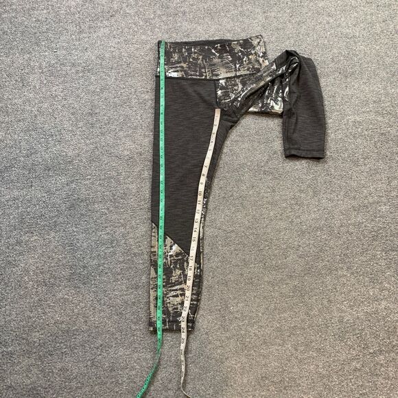 Lululemon Leggings Womens 6 Gray Wunder Under Fitted SE Foil Metallic Marble - Picture 4 of 10